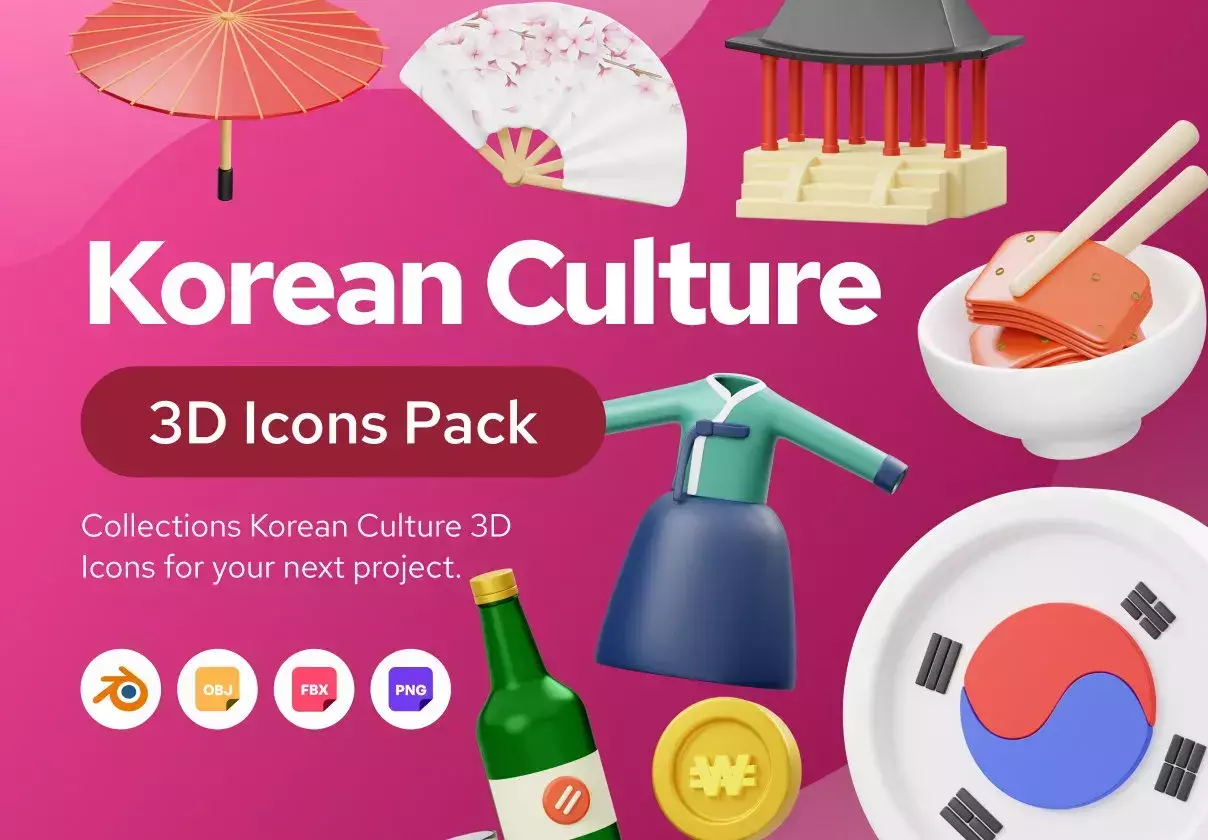 Korean Culture 3D Icon