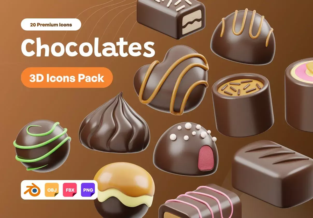 Chocolate 3D Icon