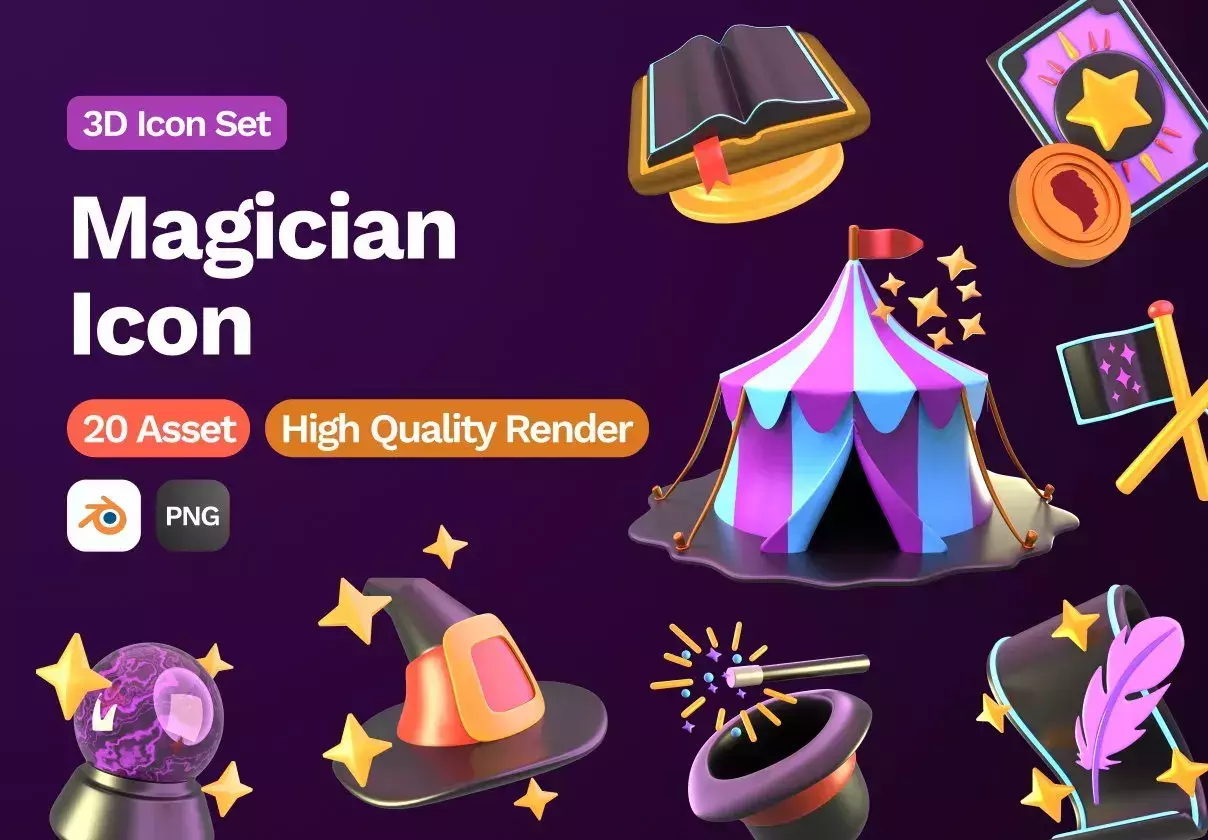 3D Magician Icon