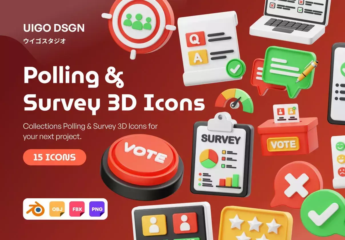 Polling And Survey 3D Icon