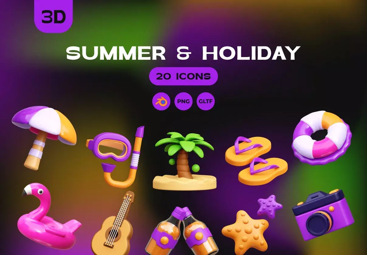 Summer & Holiday 3D illustrations