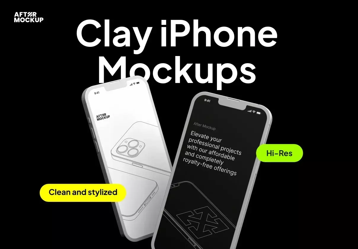 Bundle Clay iPhone Mockups