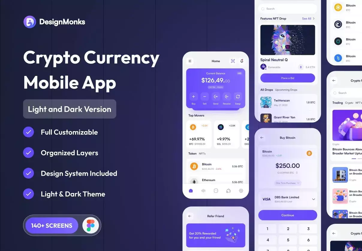 CryptoKit: Cryptocurrency App UI Kit