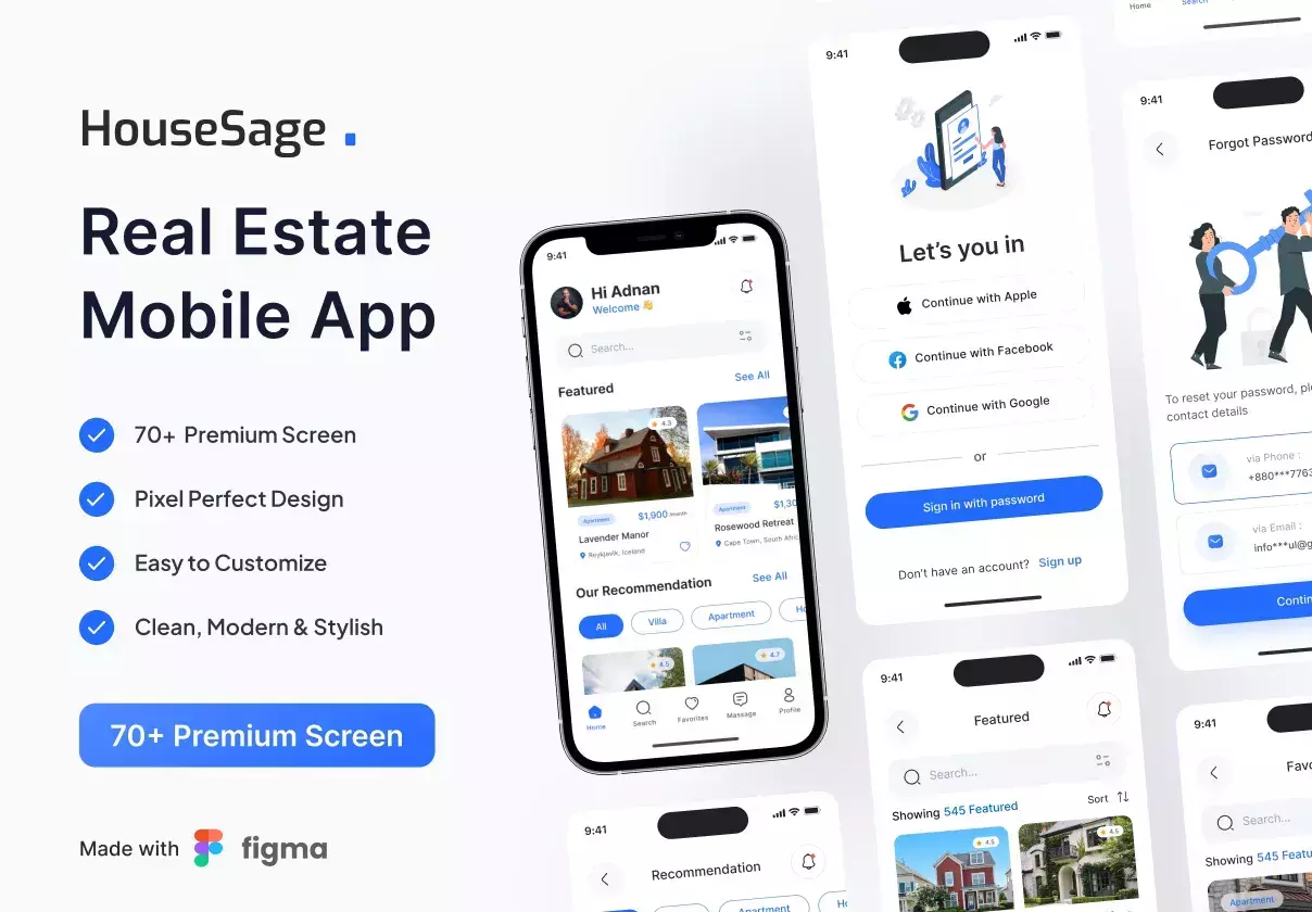 HouseSage - Real Estate Mobile Ui Kit