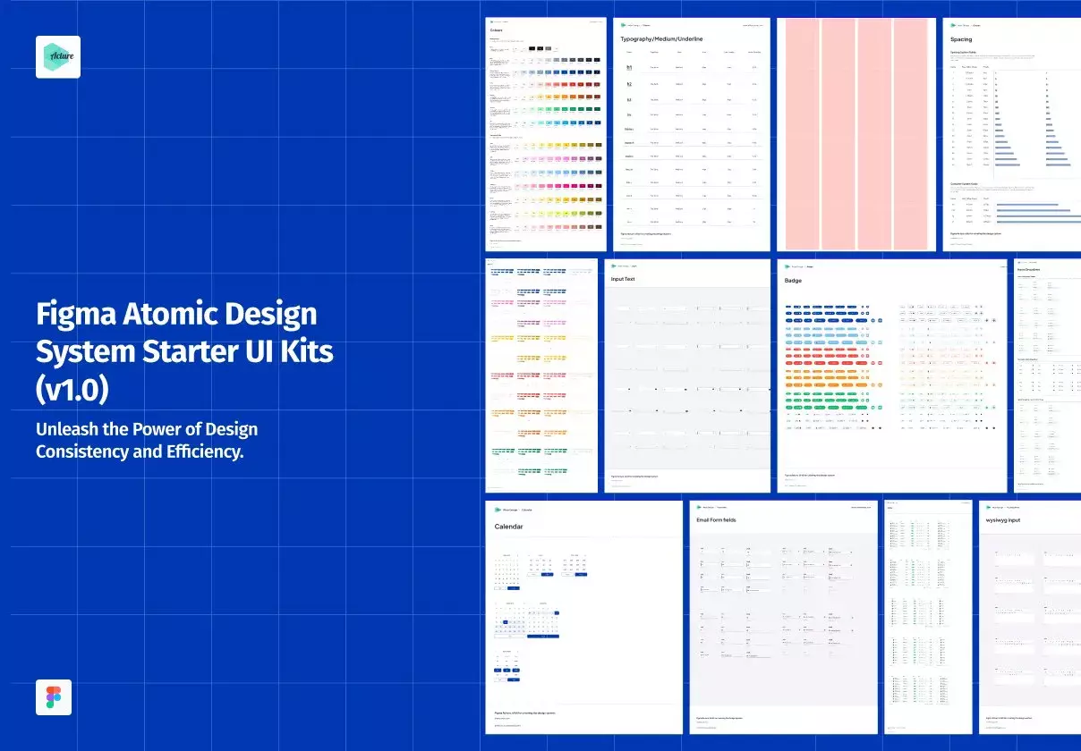 Figma Atomic Design System Starter UI Kits (v1.0)