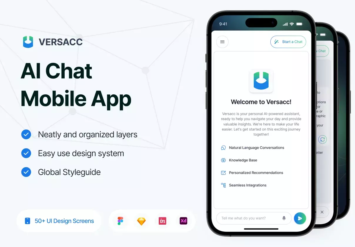 Versacc - AI Chat Mobile App UI KIT