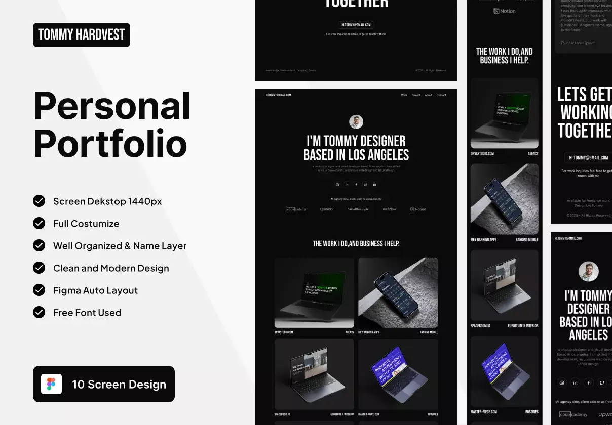 Tommy - Personal Portfolio Website Template