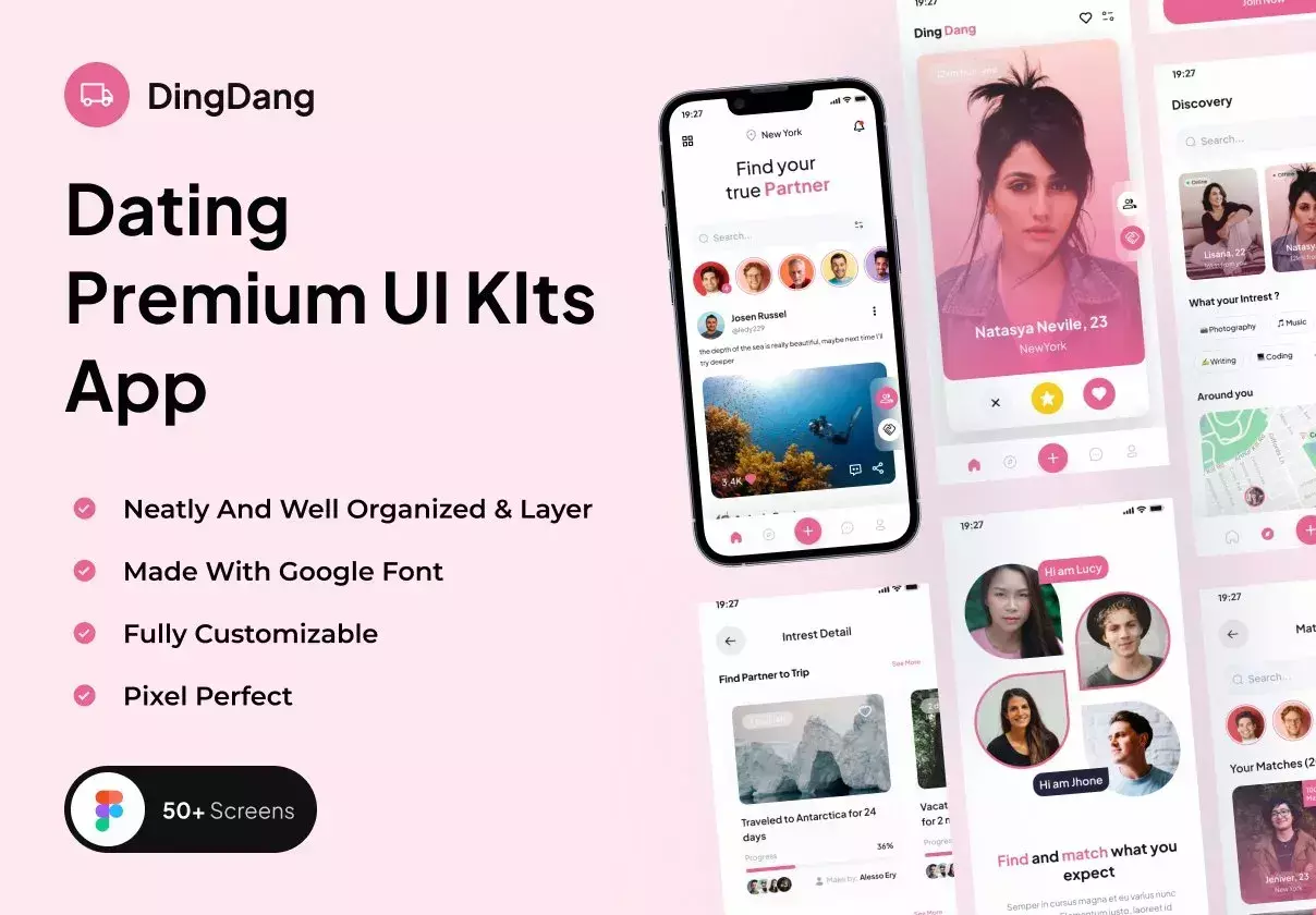 DingDang - Dating Premium UI KIts App