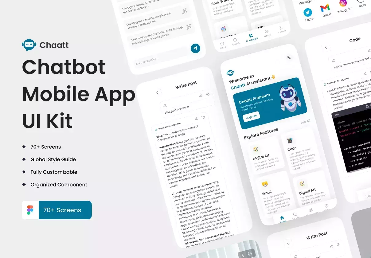 Chaatt –Chatbot App UI Kit