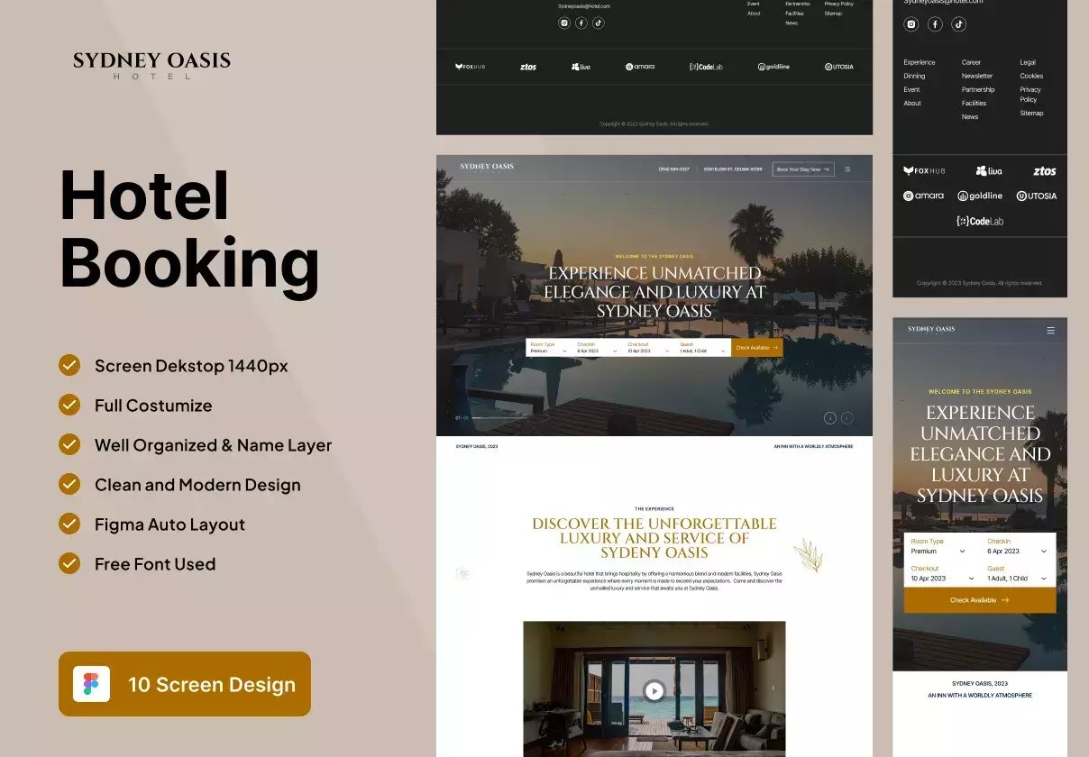 Sydney Oasis Hotel - Websites Template