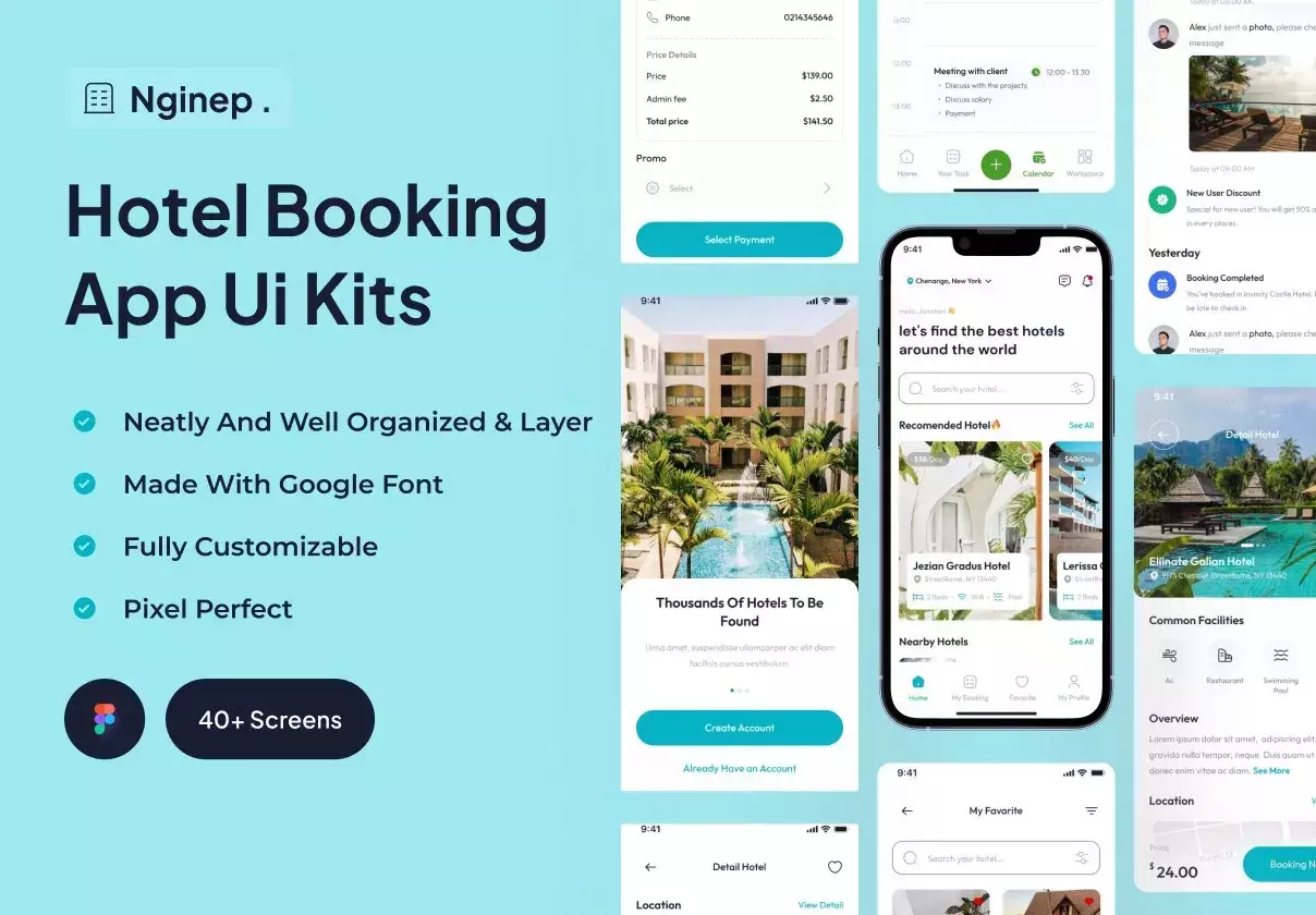 Nginep - Hotel Booking App Ui Kits