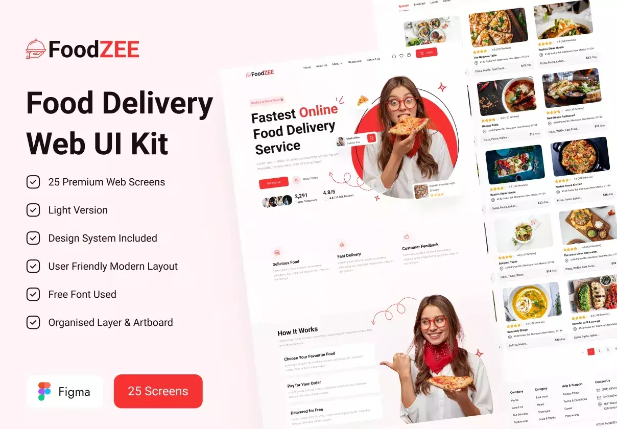 Food Delivery Web UI Kit