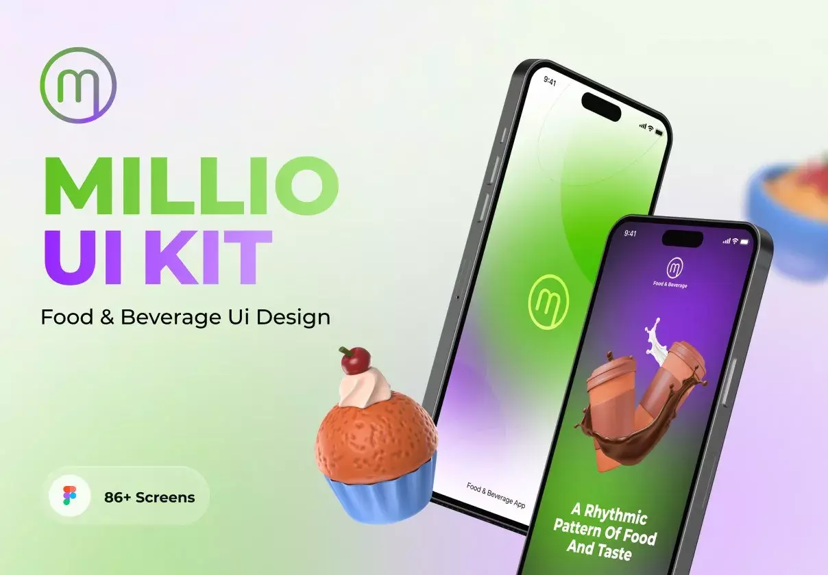 MILLIO - Food & Beverage App UI Kits