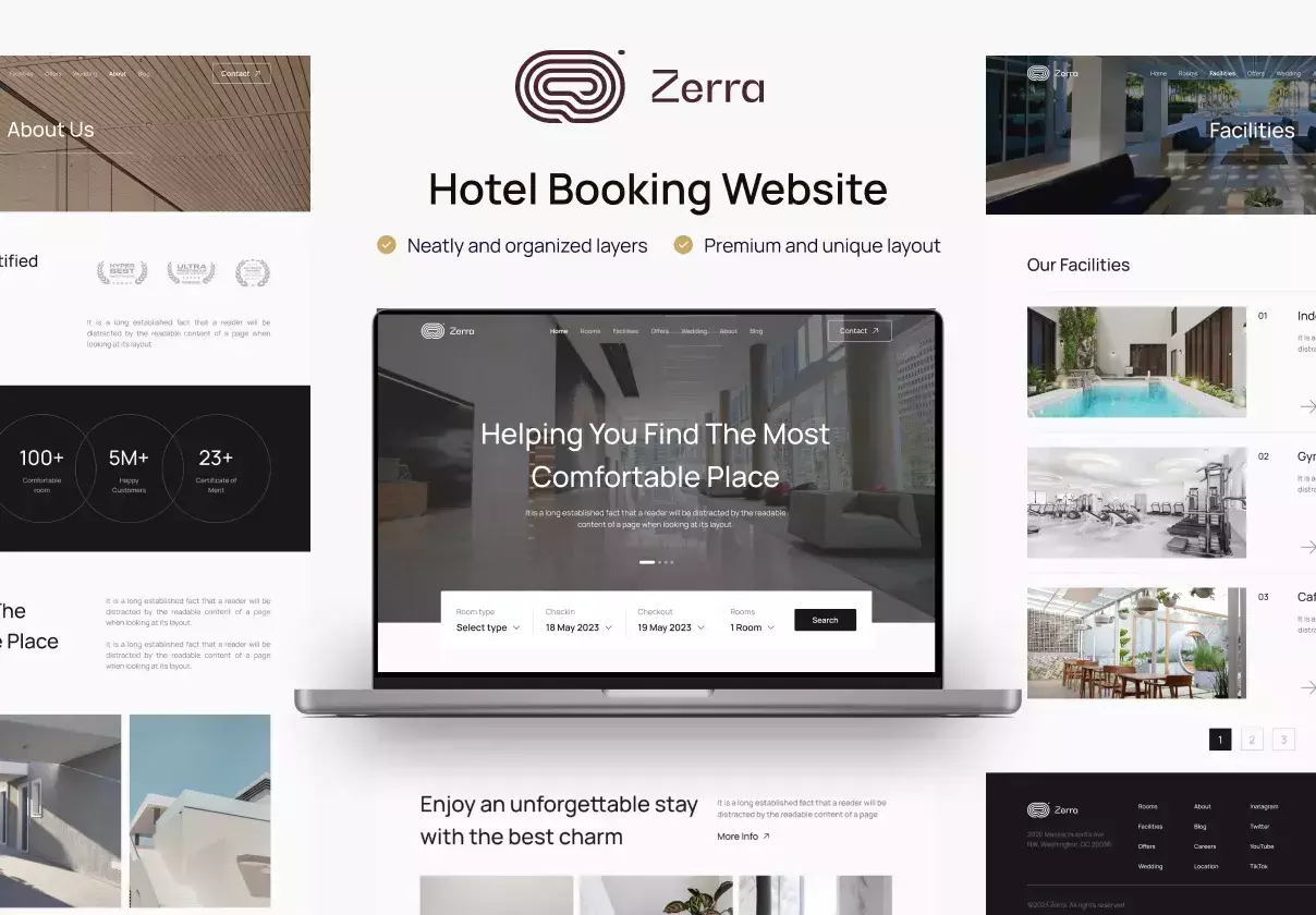 Zerra - Hotel Booking Website