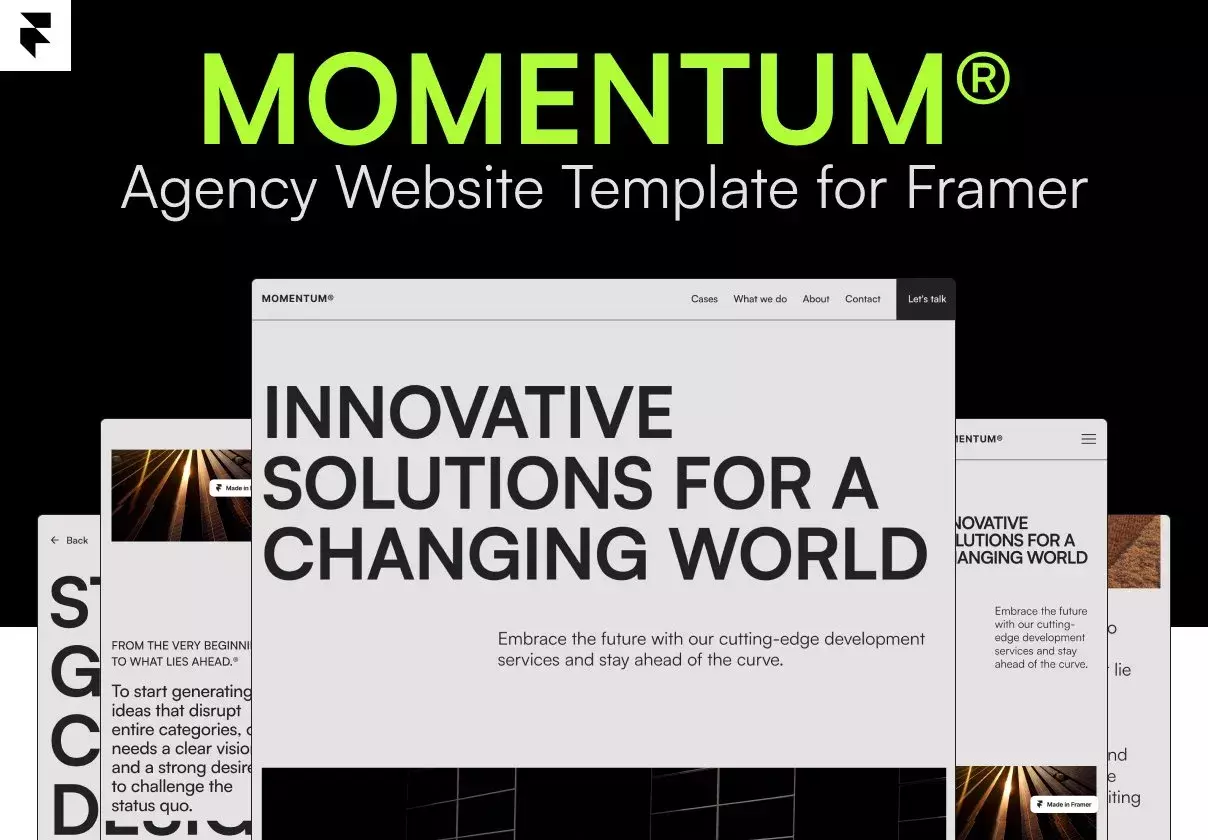 MOMENTUM - Agency Website Template for Framer