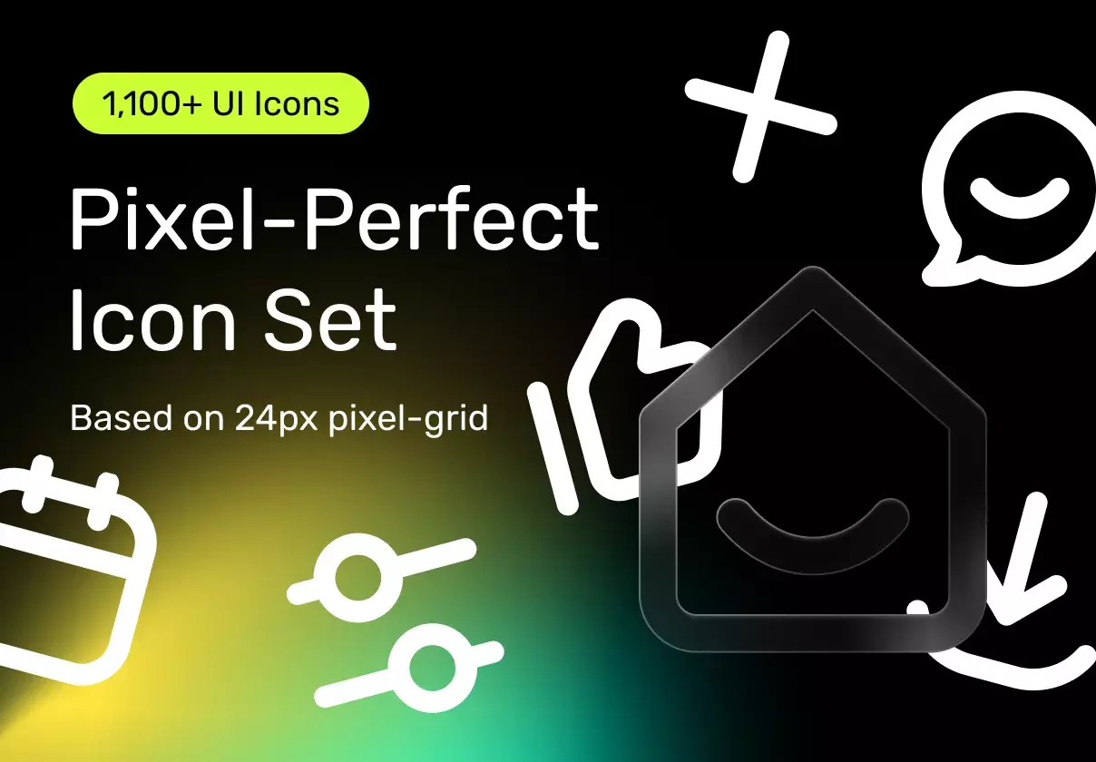 Pixel-Perfect Icon Set | 1,100+ UI Icons