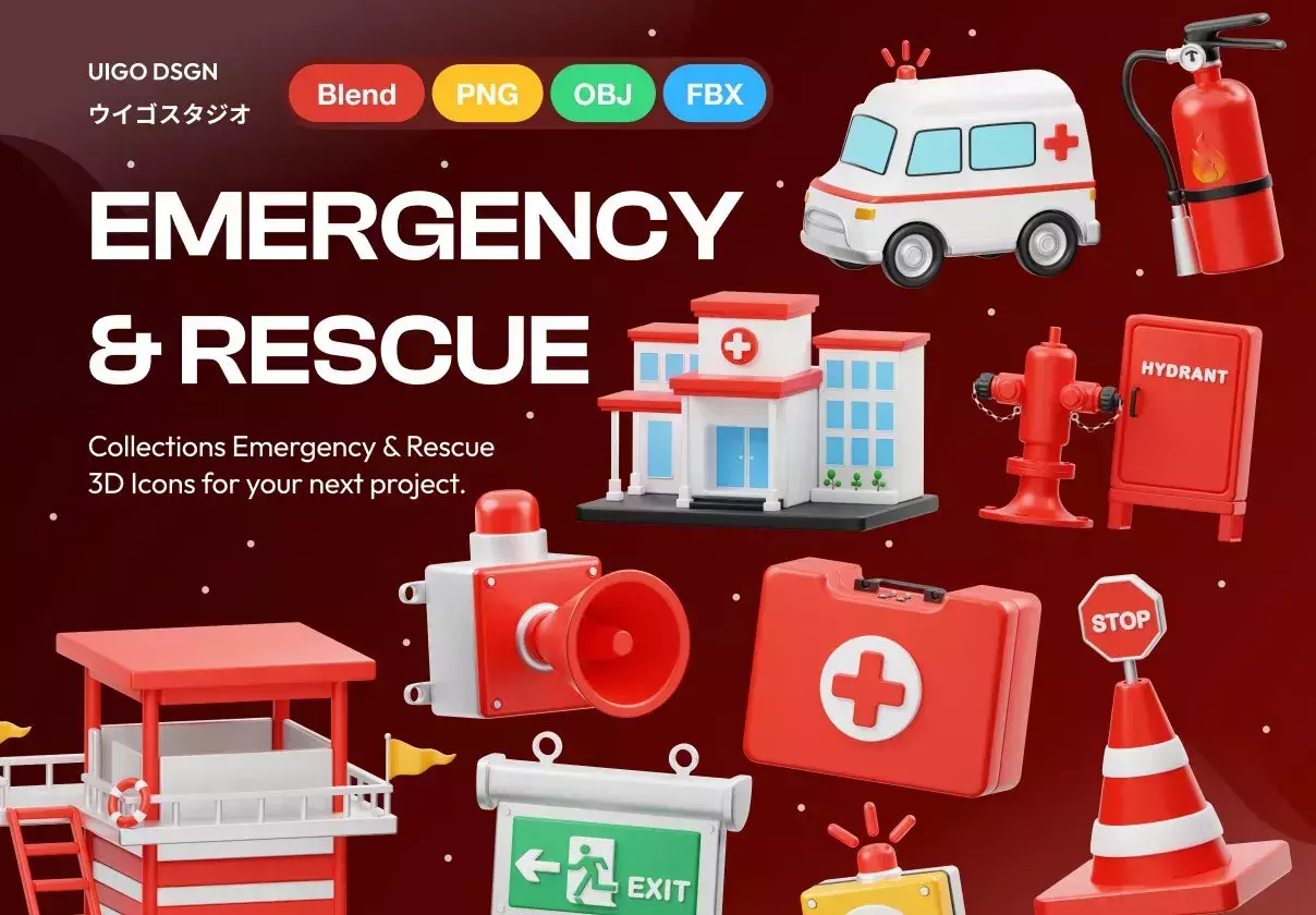 Emergency & Rescue 3D Icon