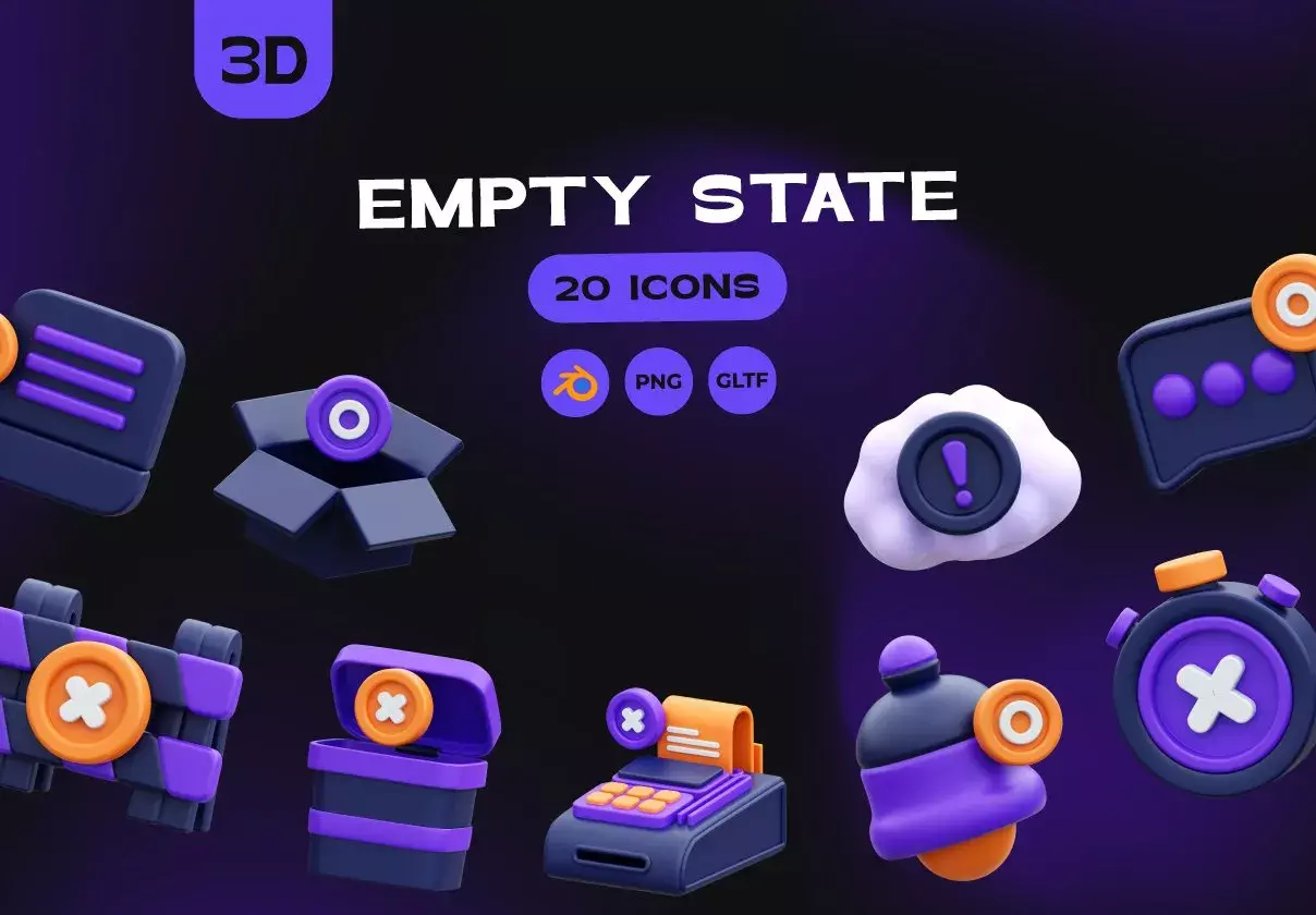 Empty State 3D Icon