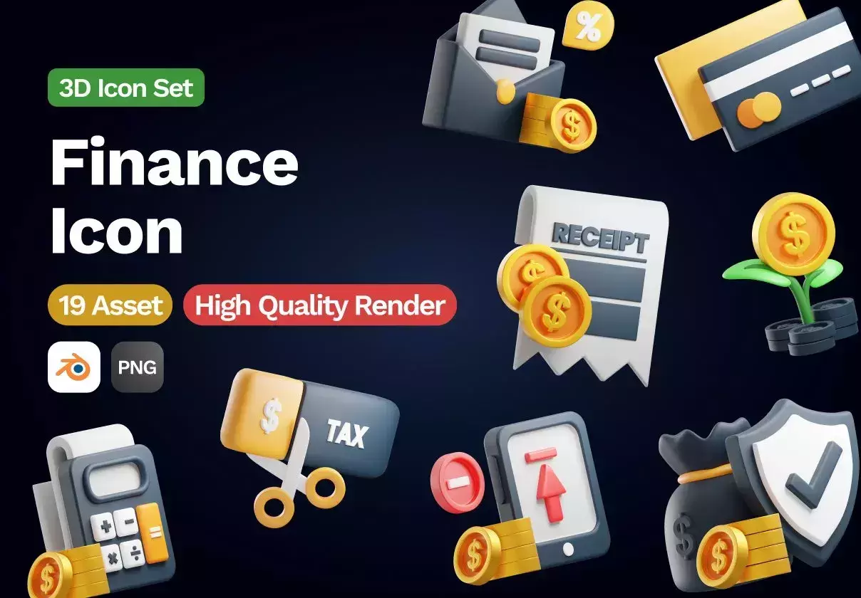 3D Finance Icon