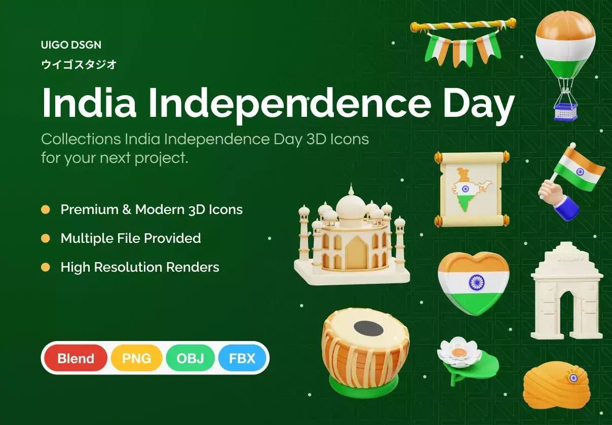 India 3D Icon