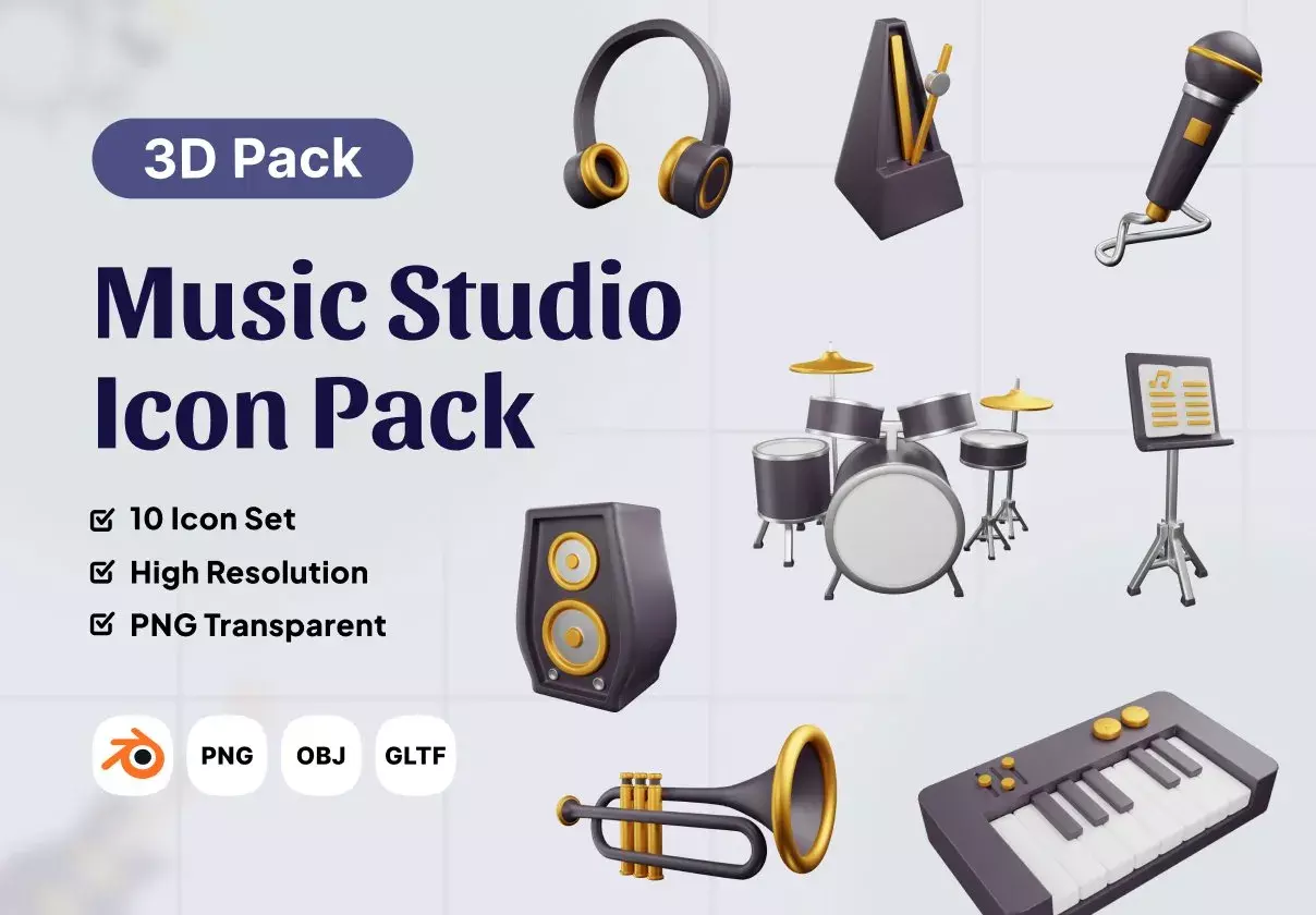 Music Studio 3D Icon