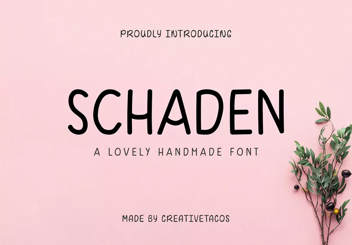 Schaden Handmade Font