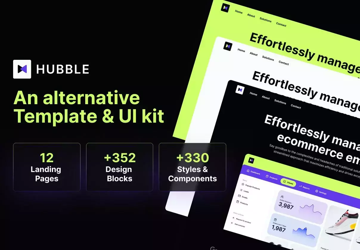 Hubble: SaaS Landing Page UI Kit