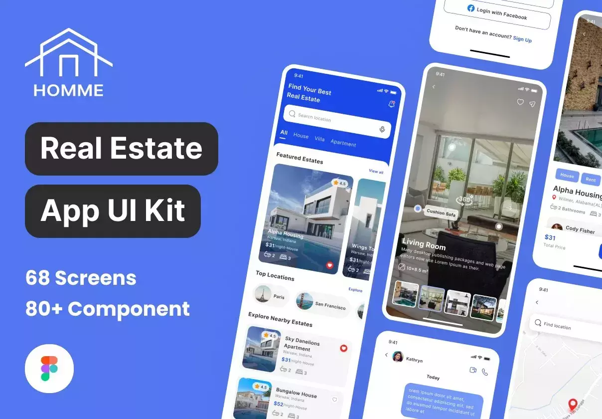 HOMME - Real Estate App UI Kit