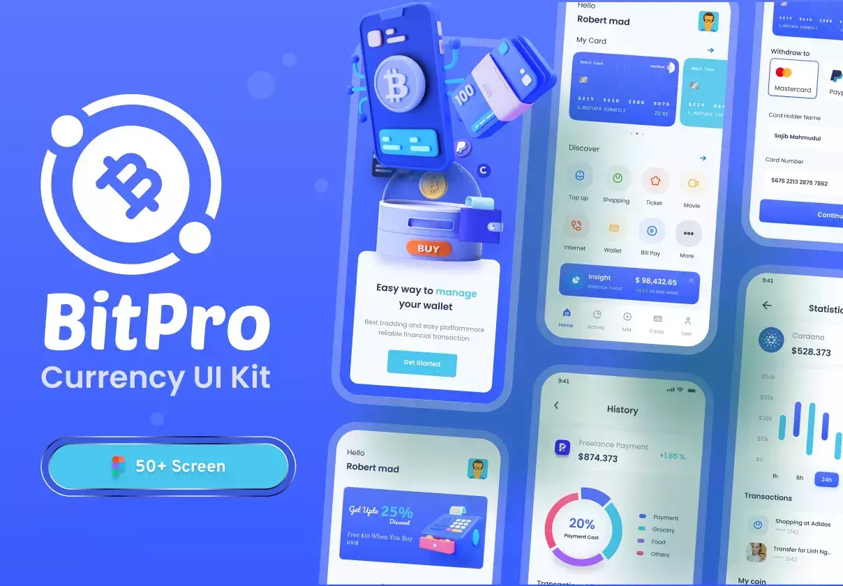 BitPro Finance banking Currency UI Kit