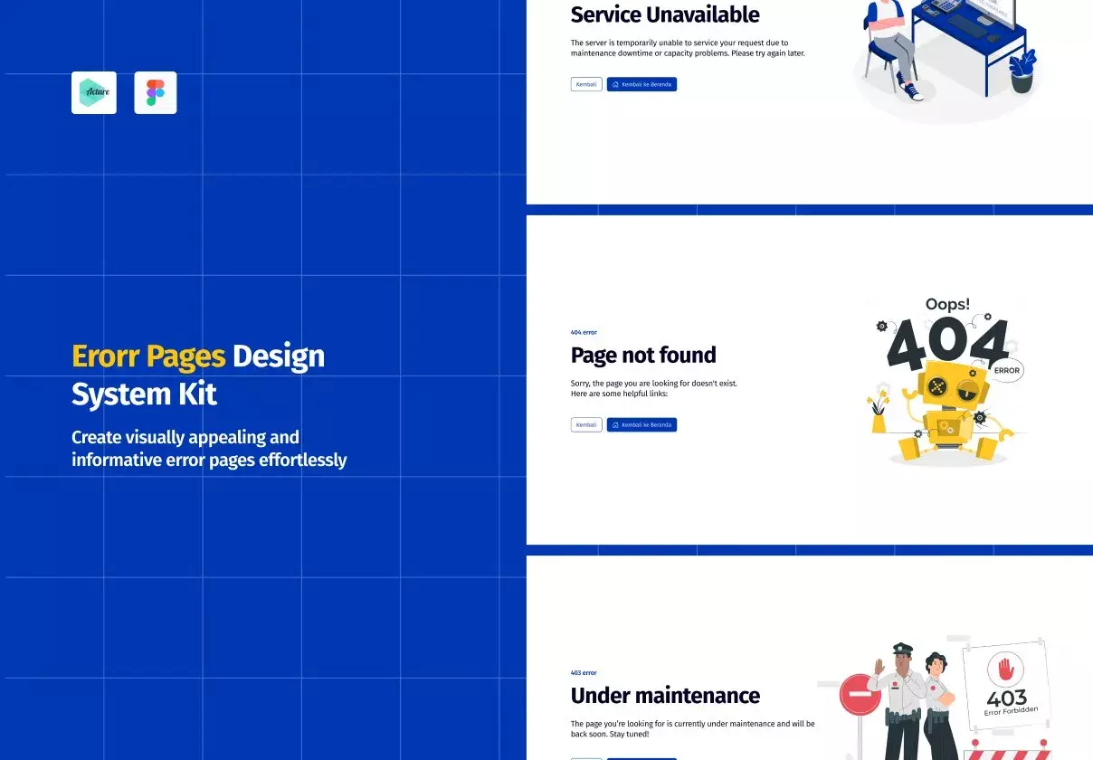 Erorr Pages Design System Kit