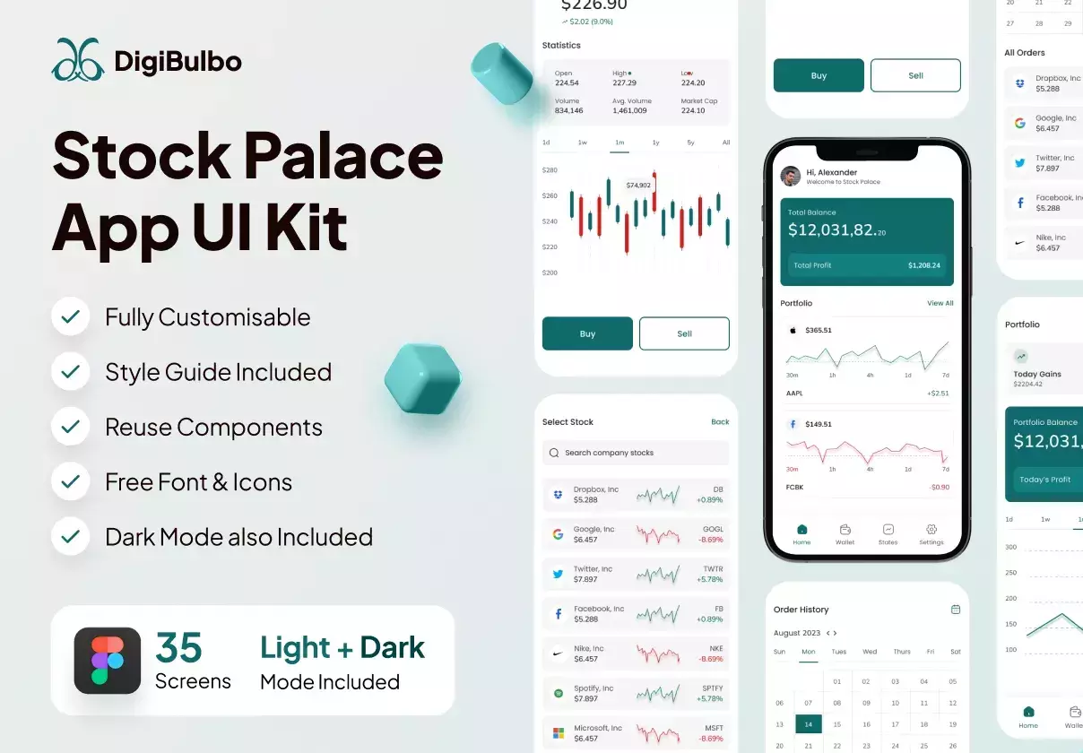 Stock Palace App UI Kit