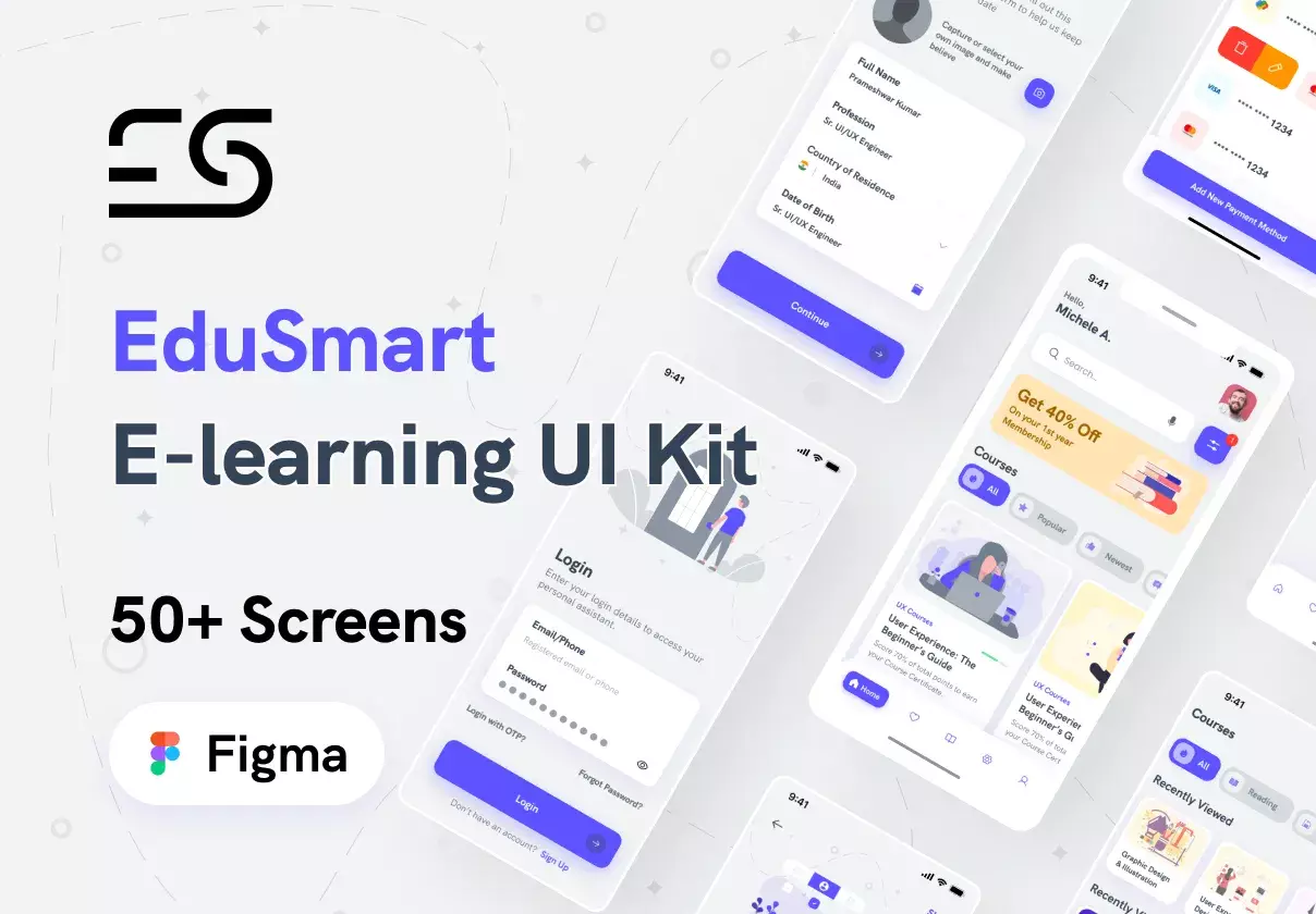 EduSmart E-learning UI Kit