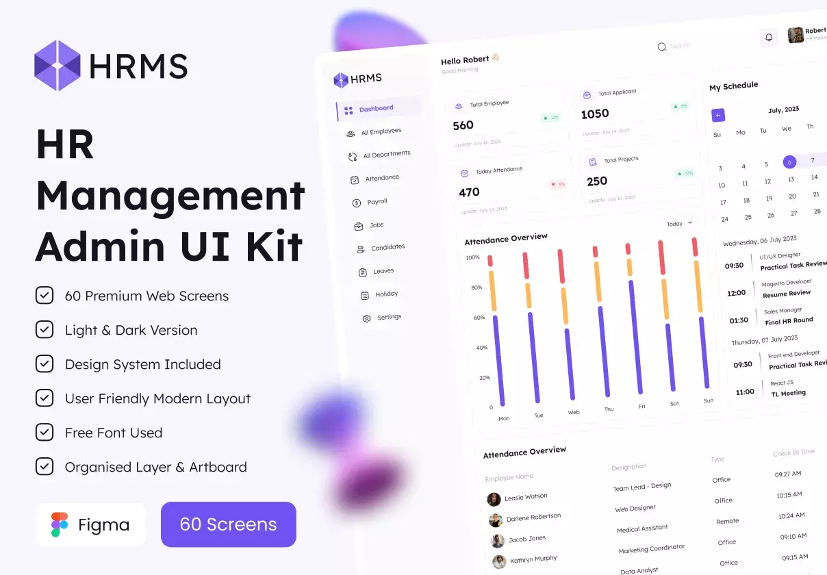 HR Management Admin UI Kit