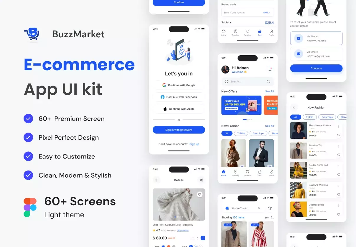 E-commerce Mobile App UI Kit