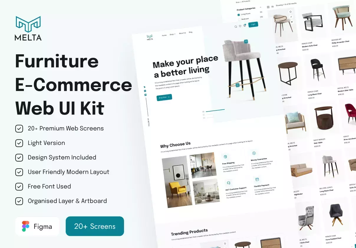 Furniture Ecommerce Web UI Kit