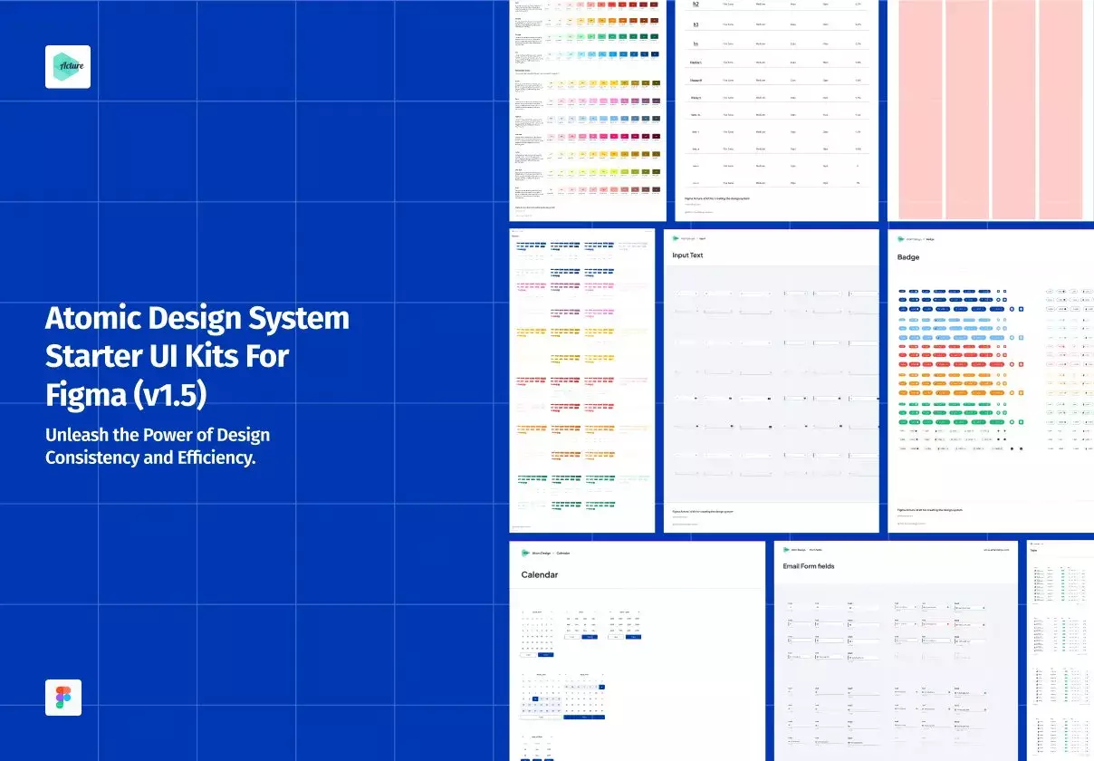 Atomic Design System Starter UI Kits For Figma (v1.5)