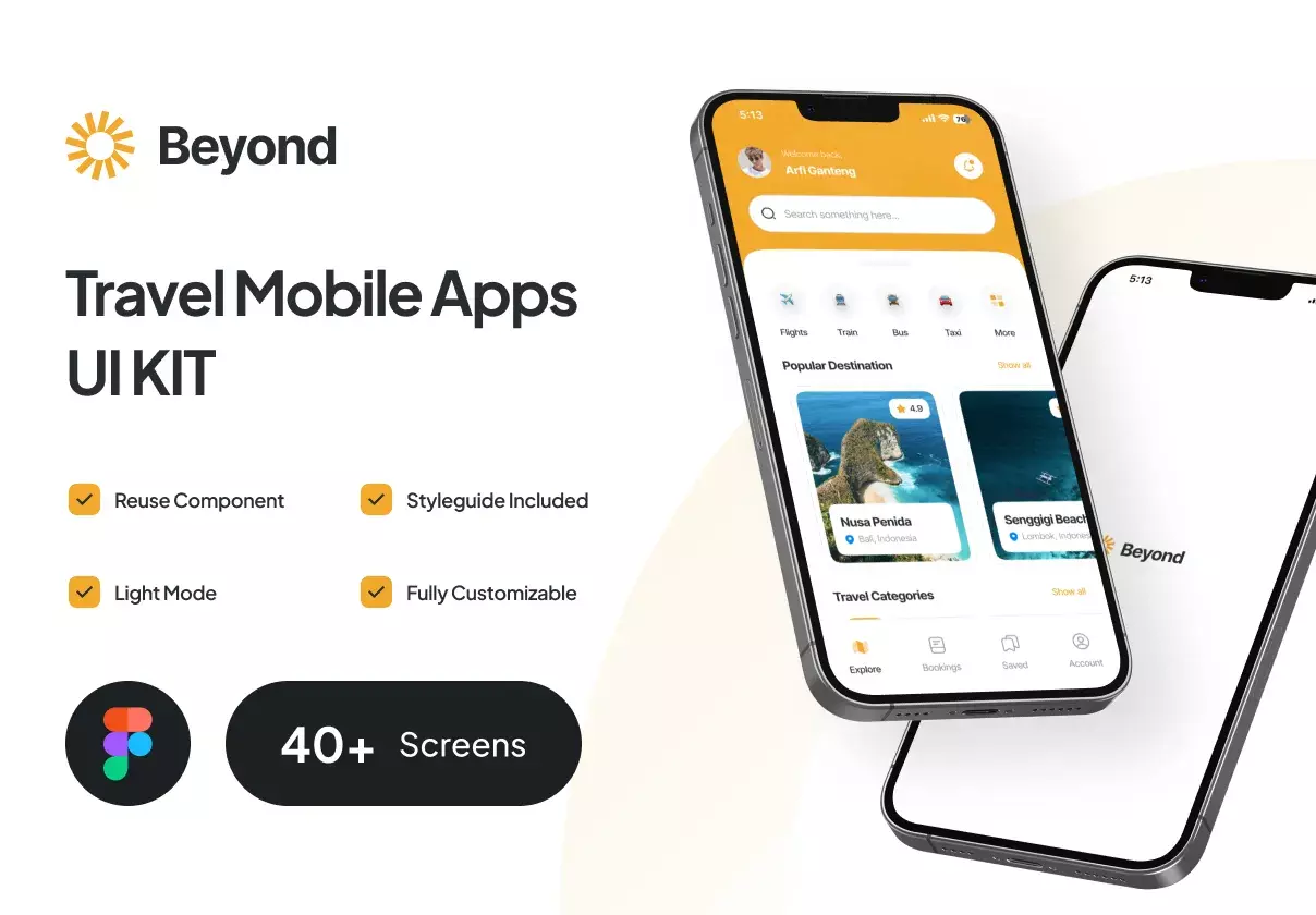 Beyond - Travel Mobile App UI Kit