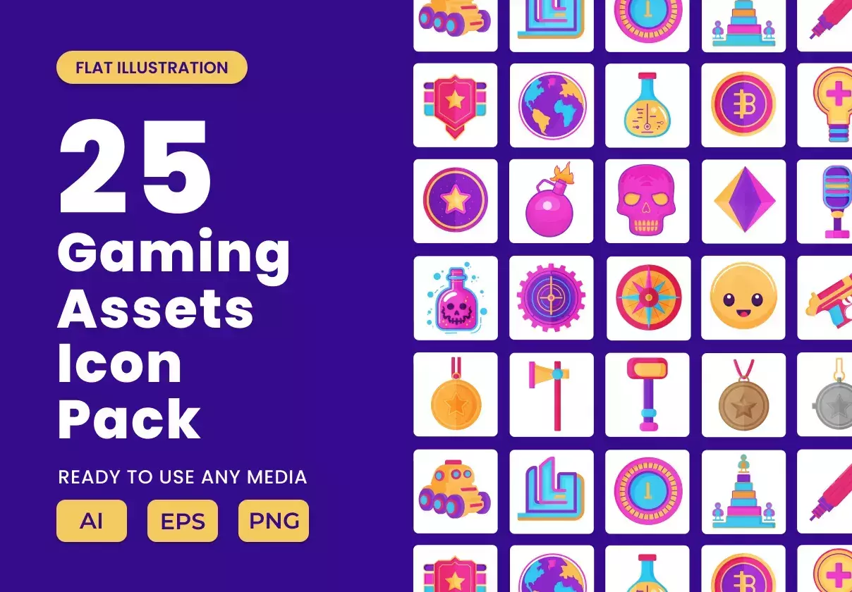 Gaming Asset 2D Icon Illustration Set Vol 2