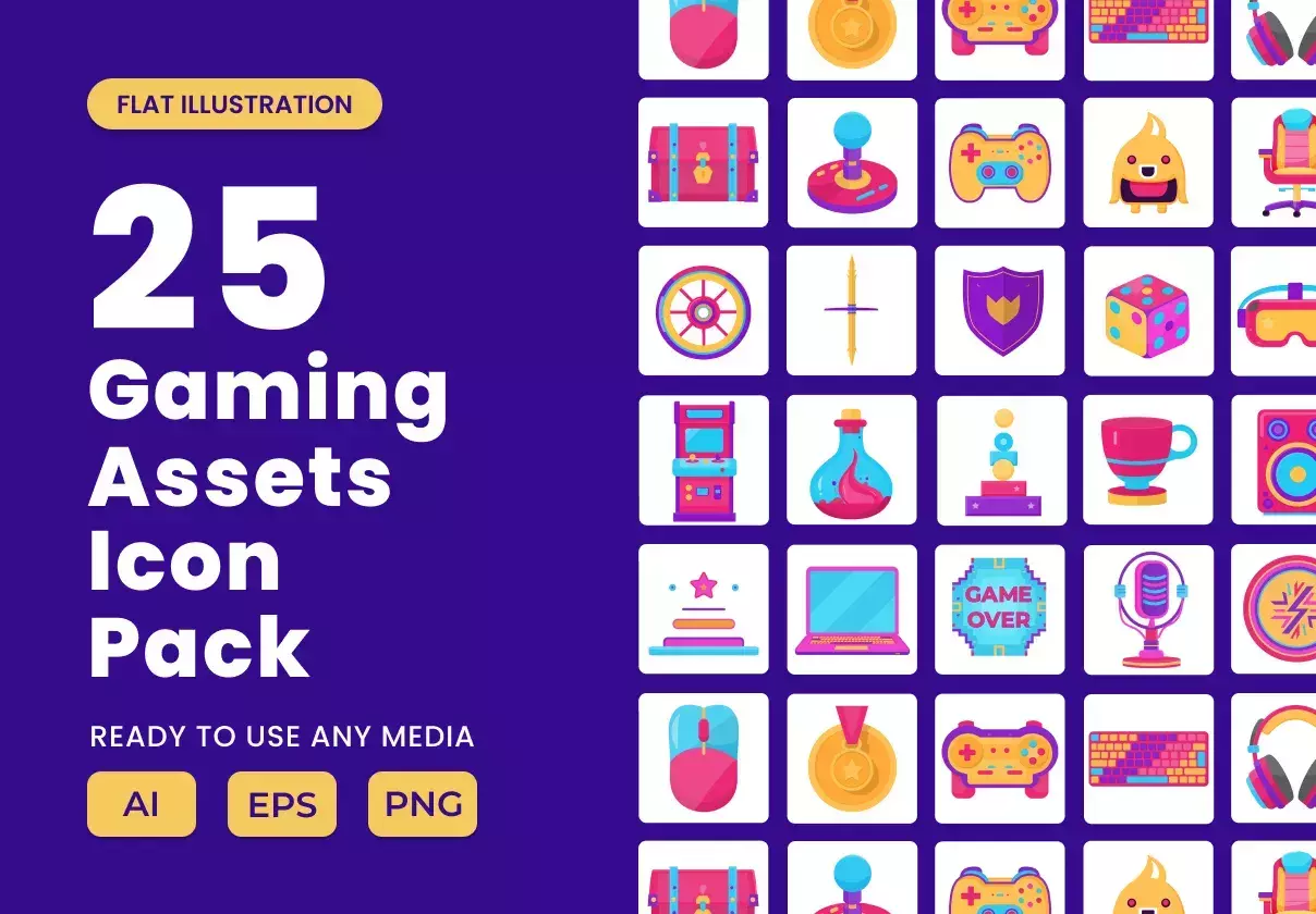 Gaming Asset 2D Icon Illustration Set Vol 1