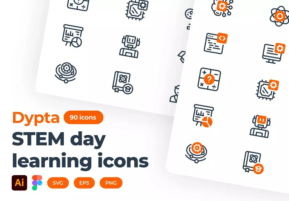 STEM Day Learning Icon Set