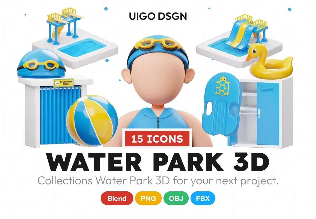 Water Park 3D Icon