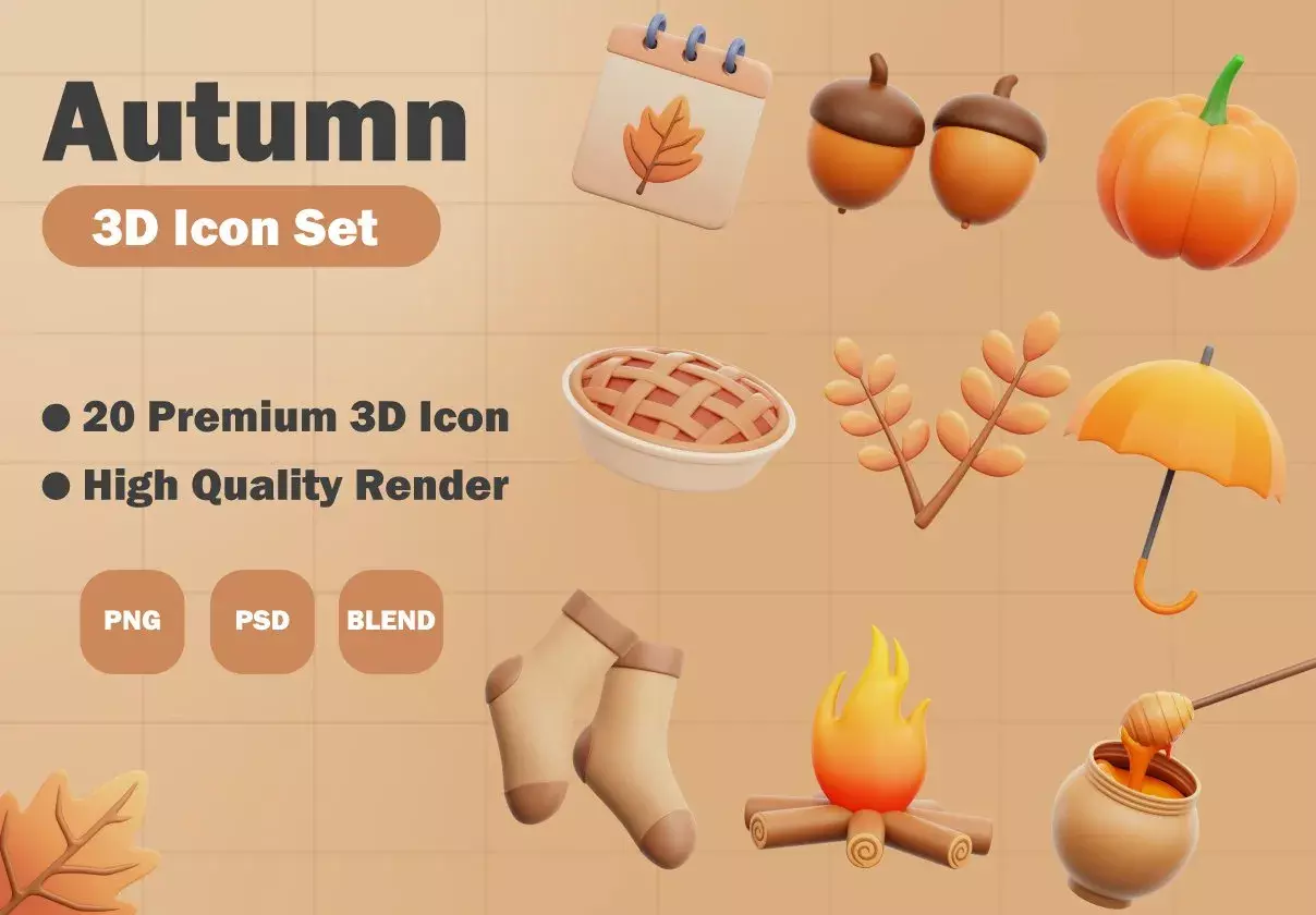 Autumn 3D Icon