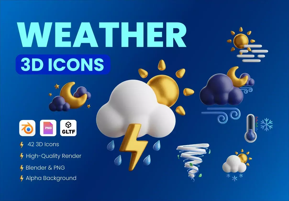 Weather 3D Icons