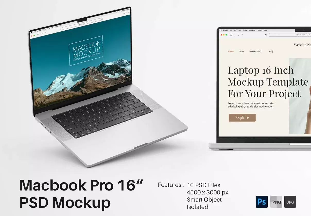 Macbook Laptop 2021 16 Inch Mockup Pack