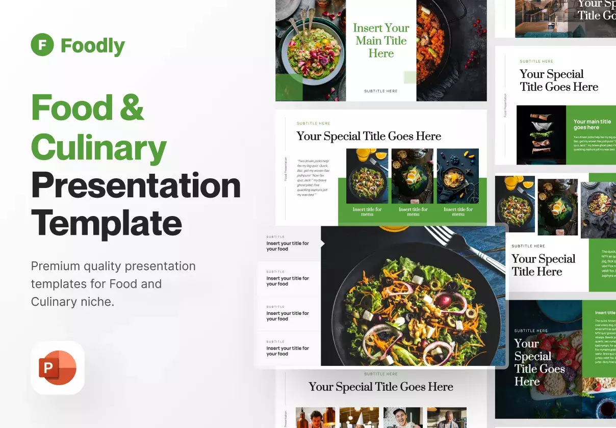 Foodly - Food PowerPoint Presentation Template