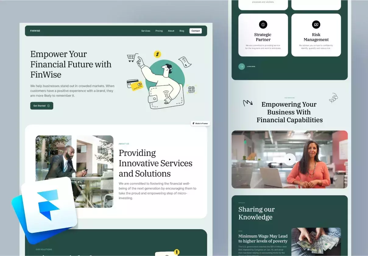 Finwise - Framer Template for Fintech