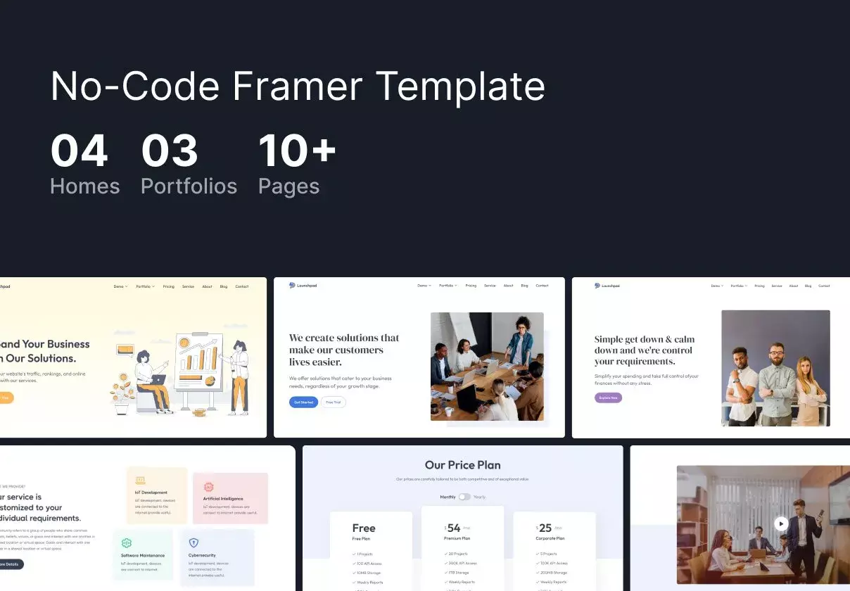 Launchpad – Framer website template