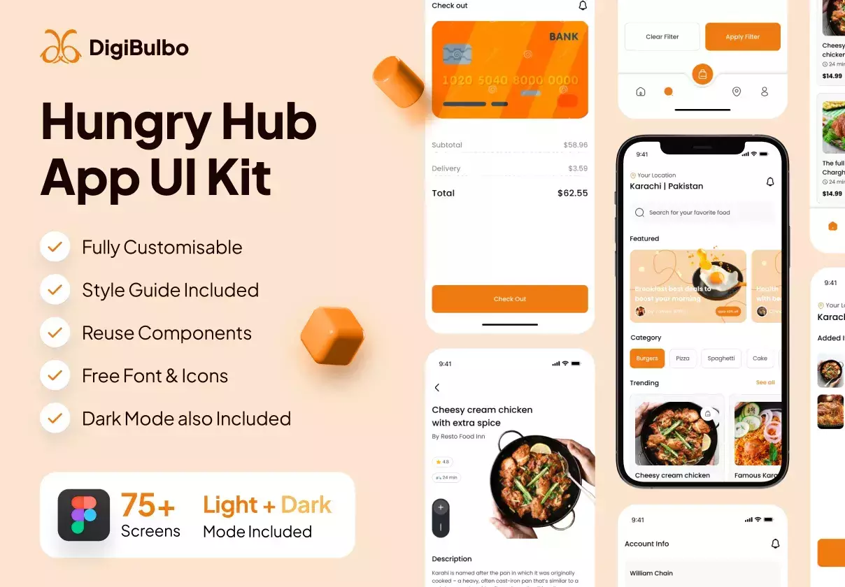 Hungry Hub - Food App UI Kit