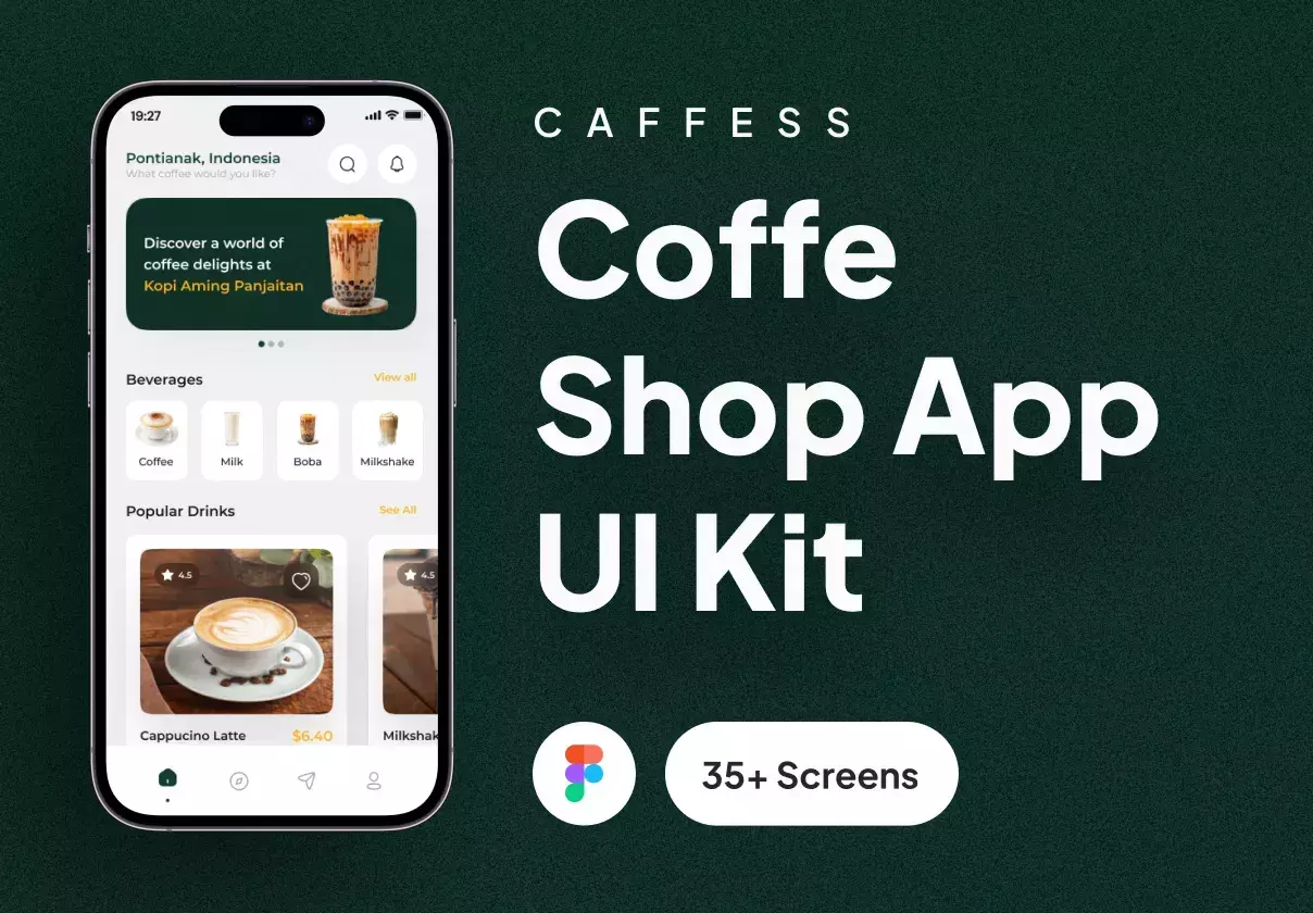 Caffess - Coffe Shop App UI Kit