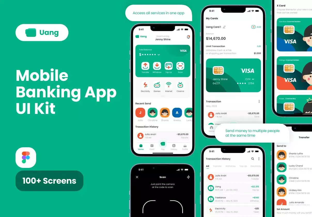 Uang - Mobile Banking App UI Kit